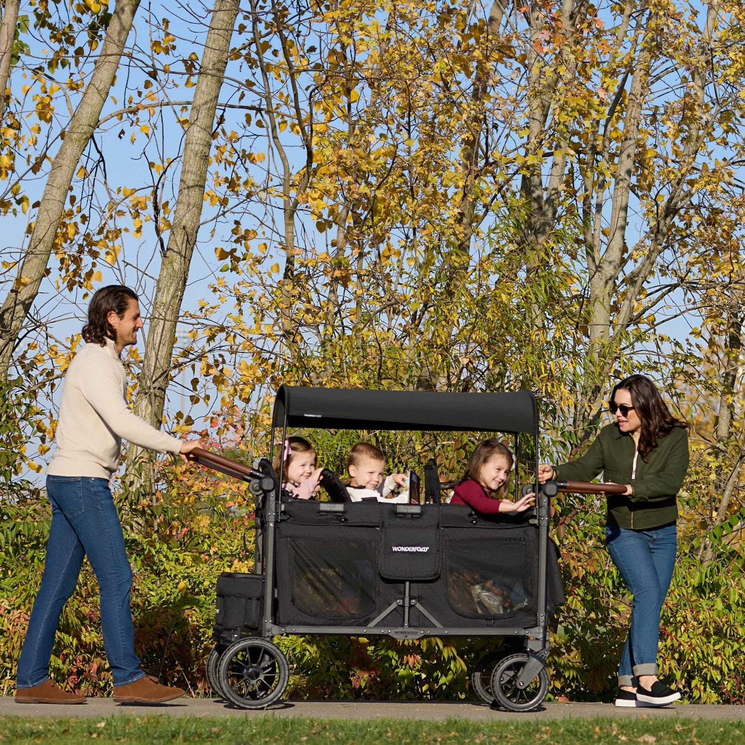 6 seat wagon stroller W6 Luxe Stroller Wagon (6 Seater) | WonderFold – Wonderfold