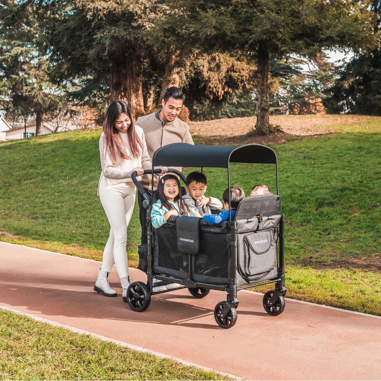 W4 Elite Quad Stroller Wagon (4 Seater) l WonderFold – Wonderfold