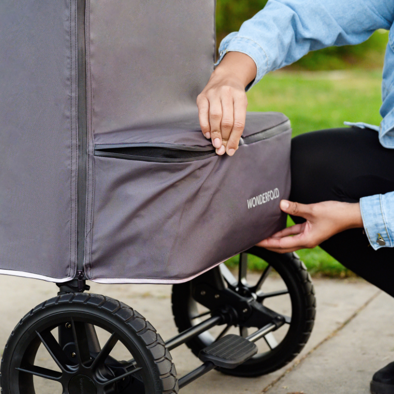 stroller wagon rain cover Weather Cover l W Series Stroller Wagon l WonderFold – Wonderfold